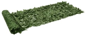 Tela de varanda com folhas verde-escuras 200x75 cm