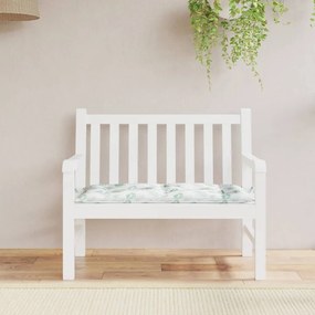 vidaXL Almofadão banco jardim 100x50x7 cm tecido oxford padrão folhas