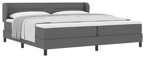 Cama Box Spring com Colchão vidaXL Cinza Escuro 200x200 cm Tecido