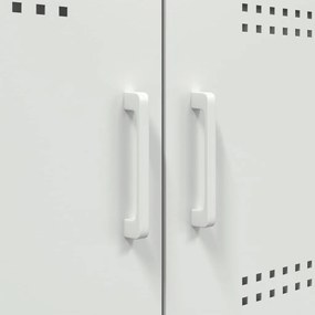 Aparador alto 68x39x113 cm aço branco