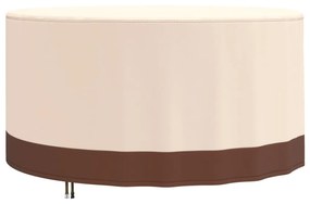 vidaXL Capa para mobiliário de jardim Ø 157x71 cm 600D oxford bege