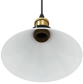 Candeeiro suspenso regulável altura E27 branco brilhante Ø22cm