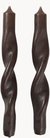 Velas de jantar artesanais Twist, conjunto de 2