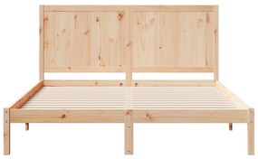 Cama extra longa sem colchão 140x210 cm madeira maciça