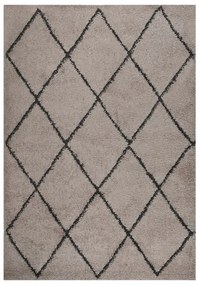 vidaXL Tapete shaggy de pelo alto 140x200 cm bege/antracite