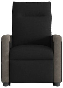 Poltrona elétrica elevatória massagens tecido preto