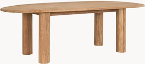 Mesa de jardim oval em madeira de teca Titus, 220 x 110 cm