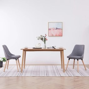 vidaXL Cadeiras de jantar 2 pcs tecido cinzento-claro