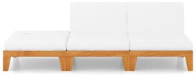 3 pcs conjunto lounge de jardim c/ almofadões acácia maciça