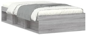 Estrutura de cama 90x200 cm cinzento sonoma