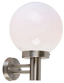 Candeeiro de parede exterior moderno em aço inoxidável IP44 - Sfera Moderno