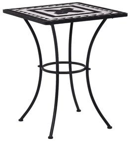 3 pcs conjunto bistro em mosaico azulejos cerâmica preto/branco