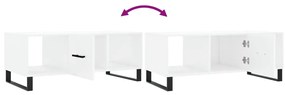 Mesa de centro 102x50x40 cm madeira processada branco brilhante