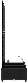 Jardineiras de Jardim 1 pc Preto 80 x 40 x 126 cm Plástico