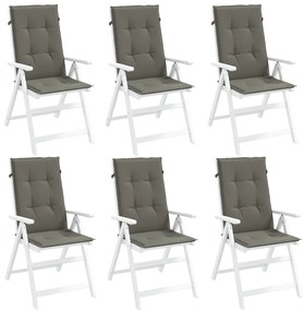 vidaXL Almofadões para cadeiras altas 6 pcs mesclado tecido