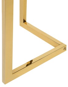 Mesa de centro dourada com tampo de vidro FRESNO Beliani