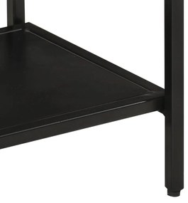 Mesa consola 90x30x75 cm madeira mangueira áspera maciça/ferro