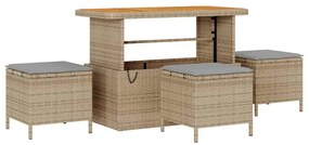 Conjunto de Sofá de Jardim com 10 Peças e Almofadas Bege em Rattan Sin