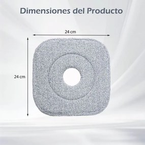 Esfregona giratória com balde separador de água limpa e suja, cabeças autoescorregantes, panos de microfibra, limpeza profunda 360°, azul escuro