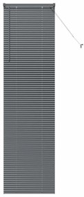 Persiana de Janela Cinzento-escuro 60 x 220 cm Alumínio
