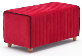 Pouffe Mabel – Vermelho – 80 cm x 40 cm x 40 cm