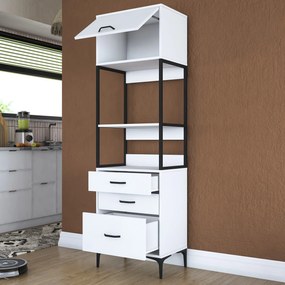 Armário Multiusos JE135 – Branco – 60 cm x 198,6 cm x 40 cm