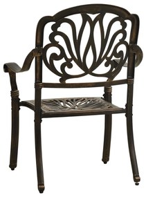 Cadeiras de jardim 2 pcs alumínio fundido bronze