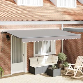 vidaXL Toldo Retrátil Cinza claro e Antracite