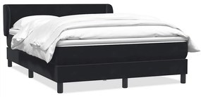 vidaXL Cama com molas/colchão 140x220 cm veludo preto