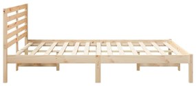 Estrutura da Cama com cabeceira Castanho 160 x 200 cm