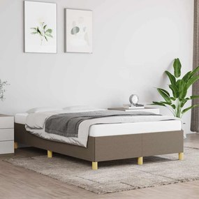 Estrutura de cama sem colchão 120x190cm tecido cinzento