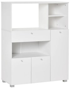 Aparador Auxiliar "Gourmet" de Cozinha - 100x45x130 cm - Branco - Desi