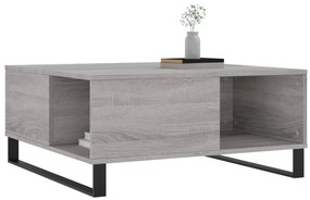 Mesa de centro 80x80x36,5 cm derivados madeira cinzento sonoma