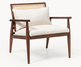 Poltrona em madeira de borracha Manuell