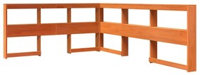Cama com estante sem colchão 135x190 cm pinho maciço