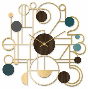 Relógio de Parede DKD Home Decor Dourado Ferro Madeira MDF (60 x 4.5 x 60 cm)