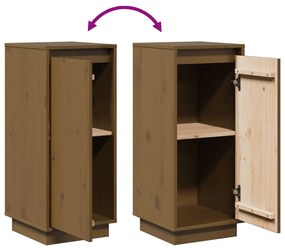 Aparadores 2 pcs 31,5x34x75 cm pinho maciço castanho mel