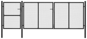 Portão de jardim 400x125 cm aço antracite