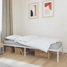 Estrutura de cama 80x200 cm metal branco