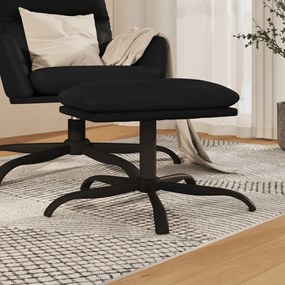 Apoio de Pés 45x29,5x39 cm Couro Artificial Preto Brilhante