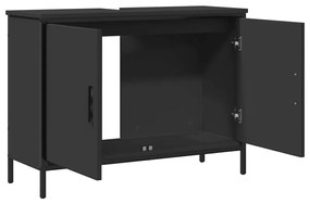 Móvel para lavatório 80x30x60 cm derivados de madeira preto