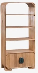 Estante 190 Cm Em Madeira De Manga E Pedra Natural Kivalina Mármore Verde Udaipur - Madeira De Mangueira - Sklum