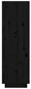 Sapateira 34x30x105 cm madeira de pinho maciça preto