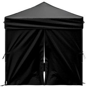 Tenda para festas dobrável com paredes laterais 2x2 m preto