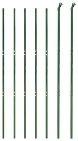 Cerca de malha de arame 1,8x10 m aço galvanizado verde