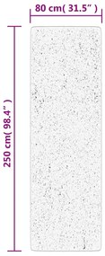 Tapete shaggy de pelo alto PAMPLONA 80x250 cm bege e antracite