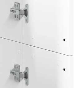 Aparador alto 60x35x180 cm derivados de madeira branco