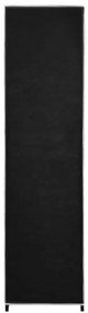 Roupeiro com 4 compartimentos 175x45x170 cm preto
