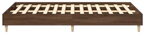 Estrutura de cama sem colchão 120x200 cm carvalho castanho