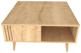Mesa de Café Ronas - Carvalho - 89,6 cm largura x 89,6 cm profundidade